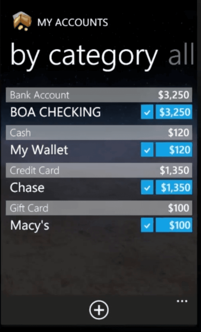 My Budget Transactions